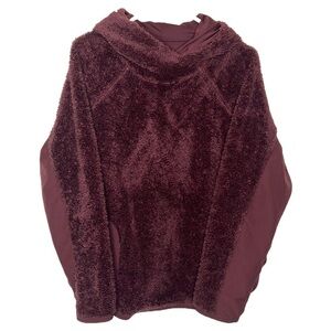 NIKE Plum Plush Pull Over Jacket Hooded Sweatshirt
